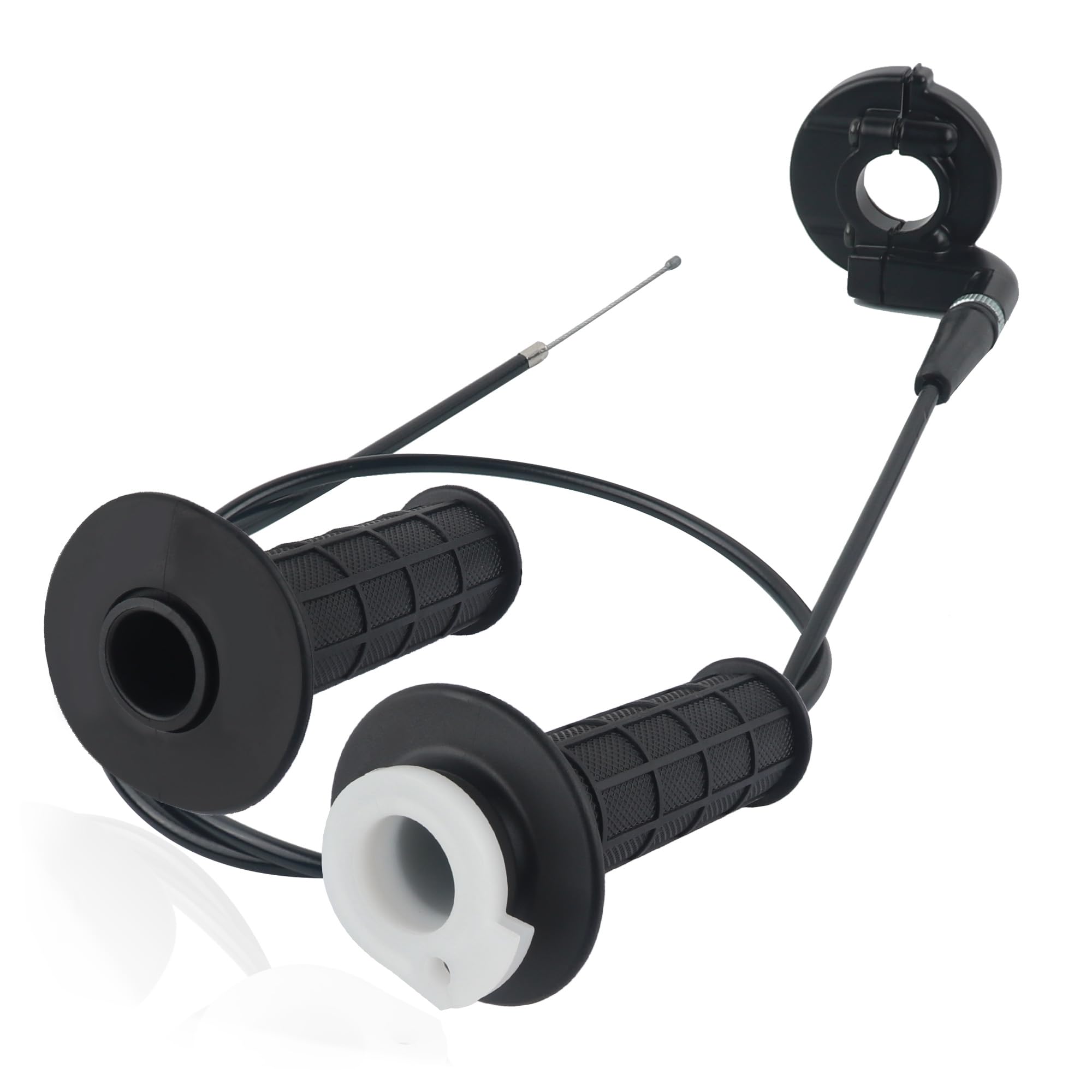 Throttle Cable Kit,Bike Throttle Assembly With Twist Throttle & 47' Throttle Cables,Universal Motorcycle Handlebar Grips Compatible With 7/8' 110-250Cc Mini Bike Pocket Bike Atv