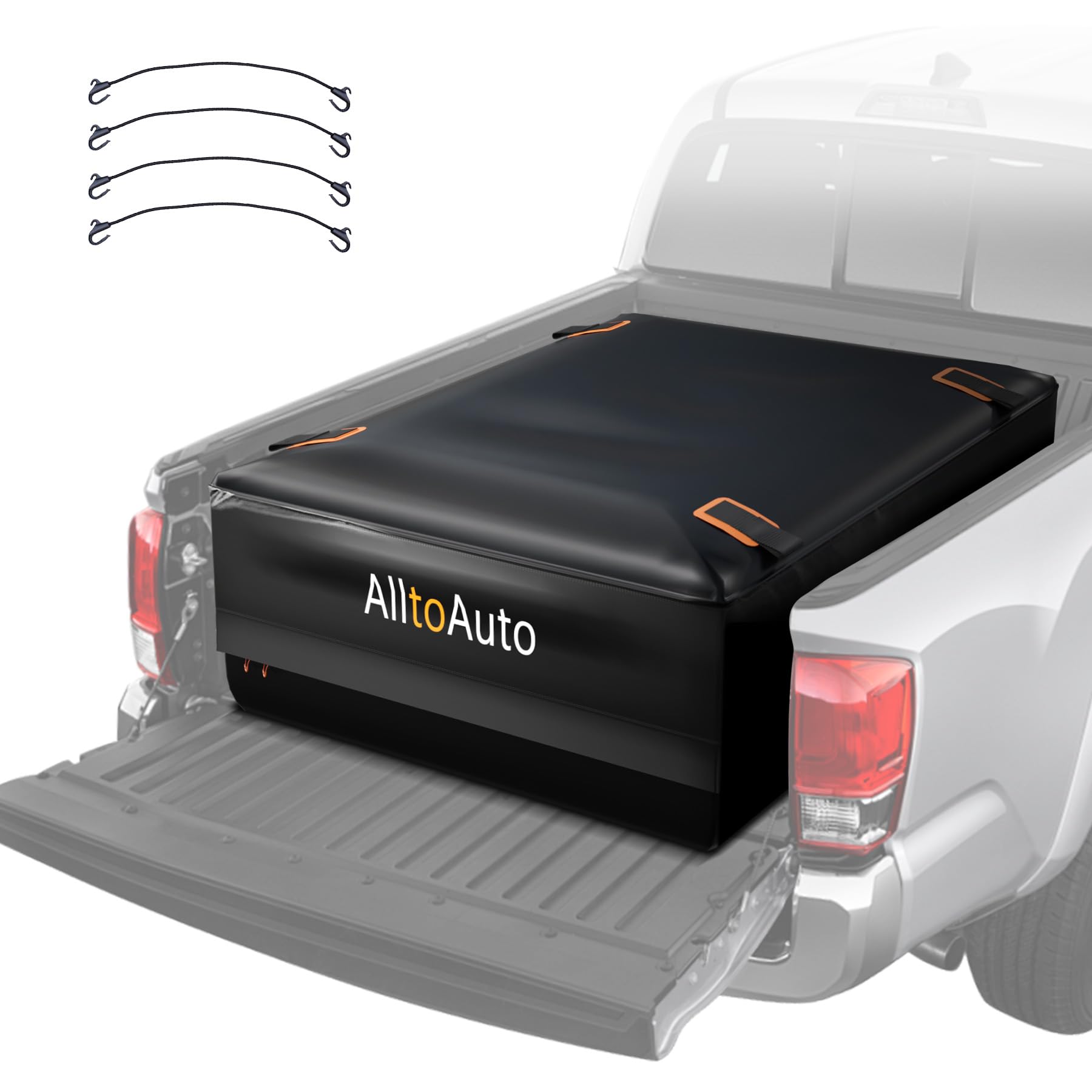 Alltoauto Truck Bed Cargo Bag, 26 Cubic Feet (51''X40''X22''), 100% Waterproof 1000D Heavy Duty, Fits Any Truck Size, Simple And