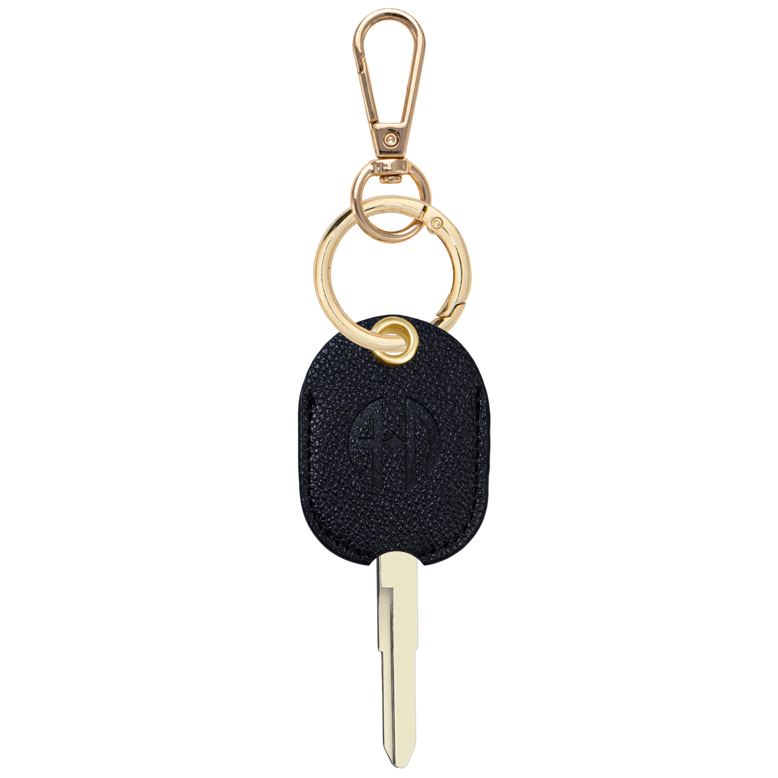 ANHBKAR Leather Keys Sleeve for Broken Car Key Loop Replacement - Cute Keychain Cover - Protector, Holder for Men & Women (Small