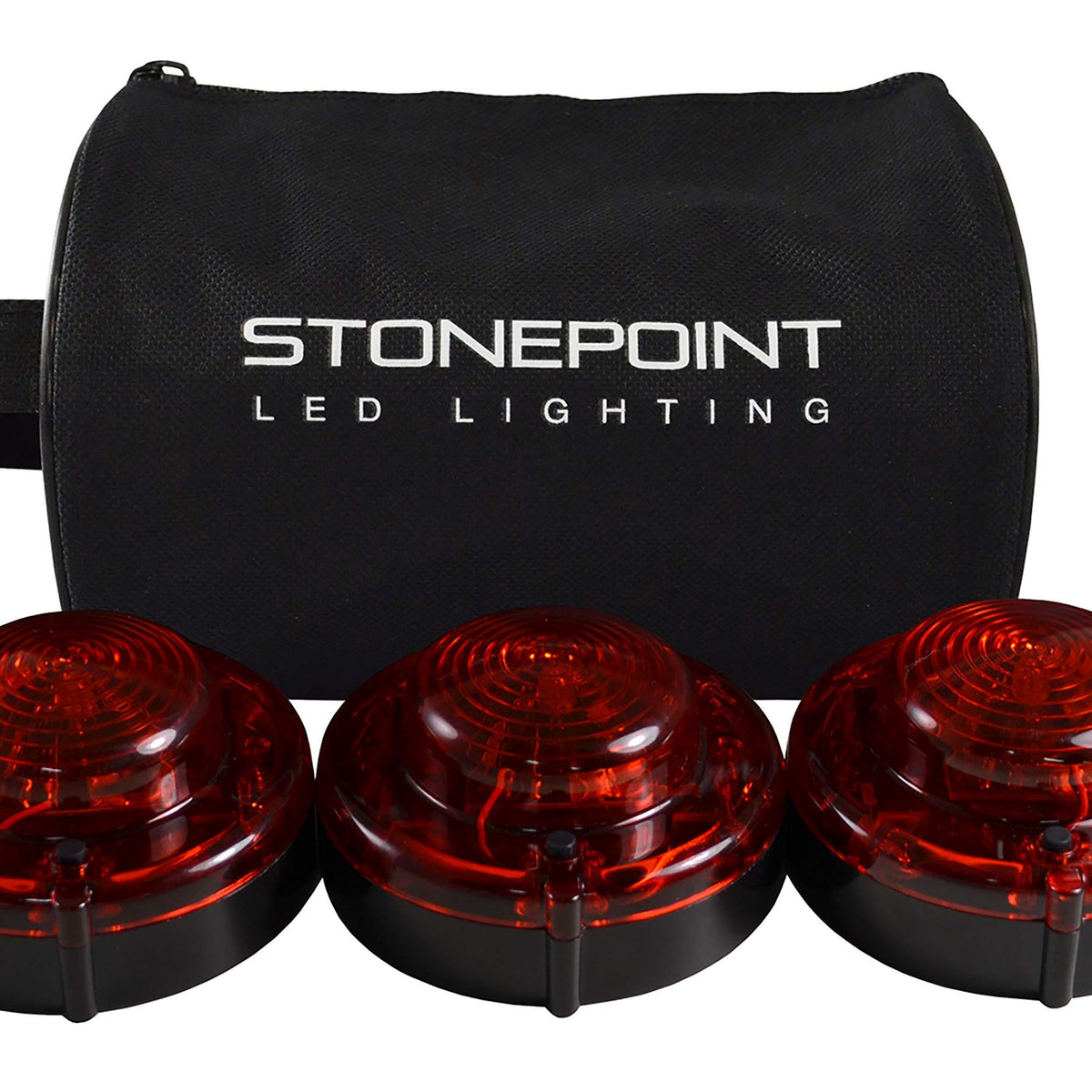 StonePoint LED Lighting Emergency LED Road Flare Kit Set of 3 LED Brig ...