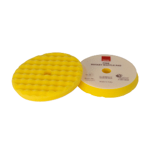 RUPES Velcro Waffle Fine Polishing Pad f/Rotary Polishers 180mm  Yellow