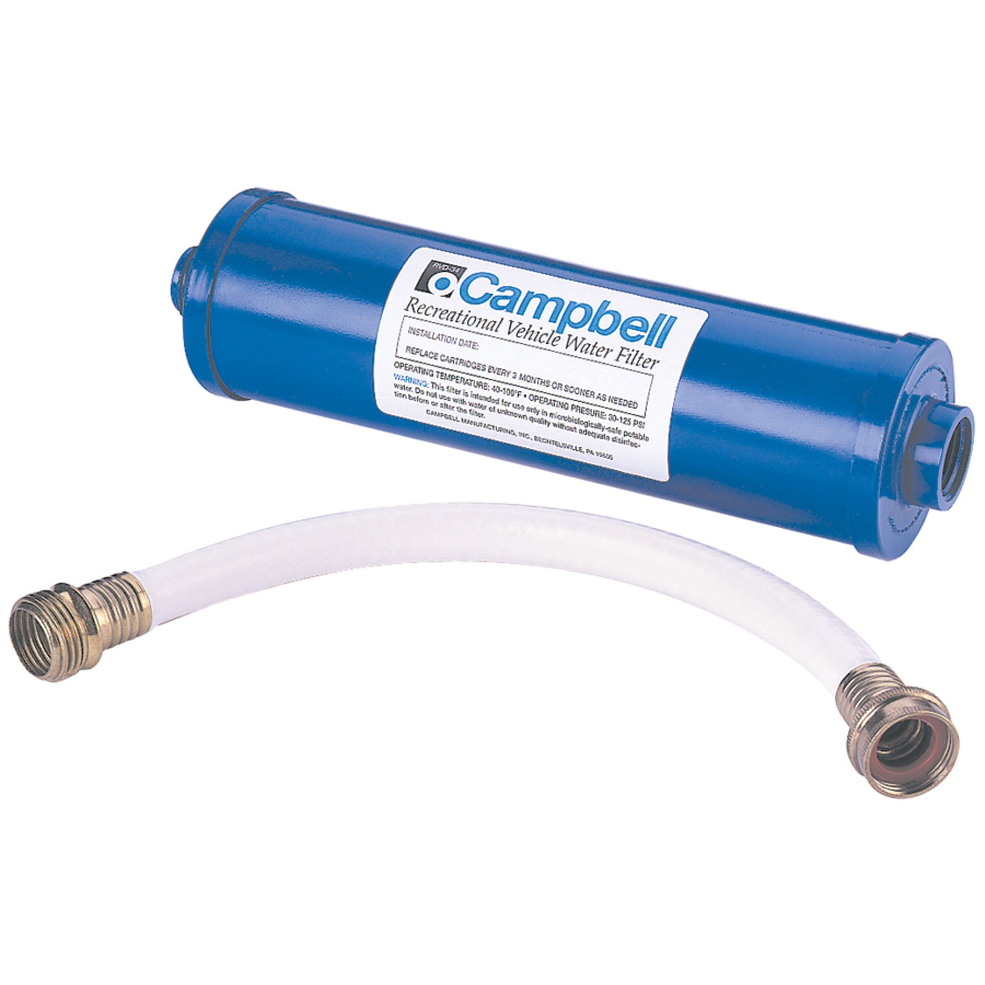 Campbell Rvdh-34 Rv Pre-Tank Filter System (Disposable) - Filter And Hose