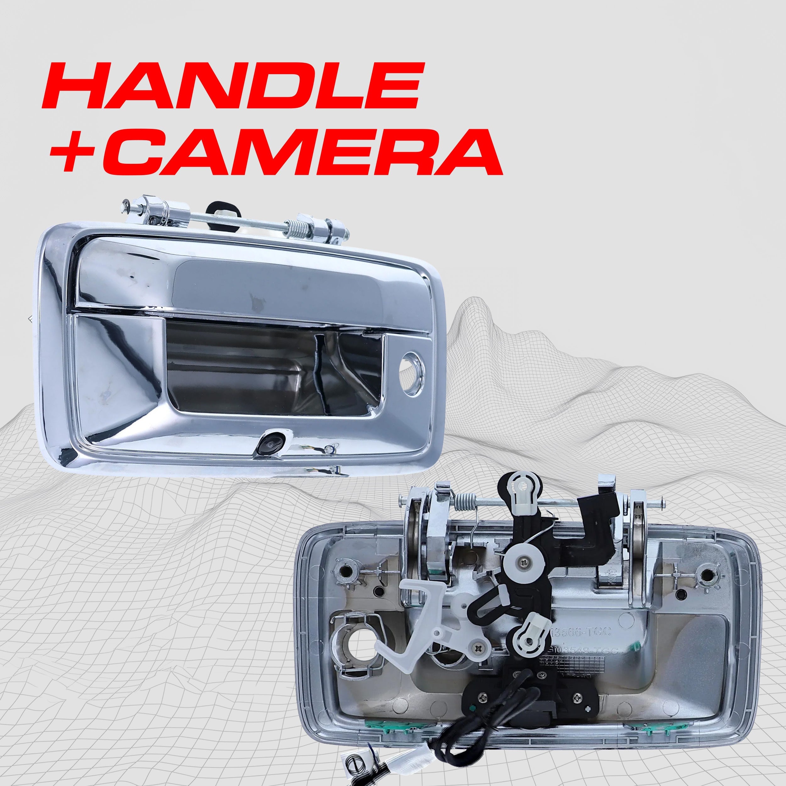 Chevrolet Silverado / GMC Sierra (2016-2018) Chrome Replacement Tailgate Handle with Backup Camera