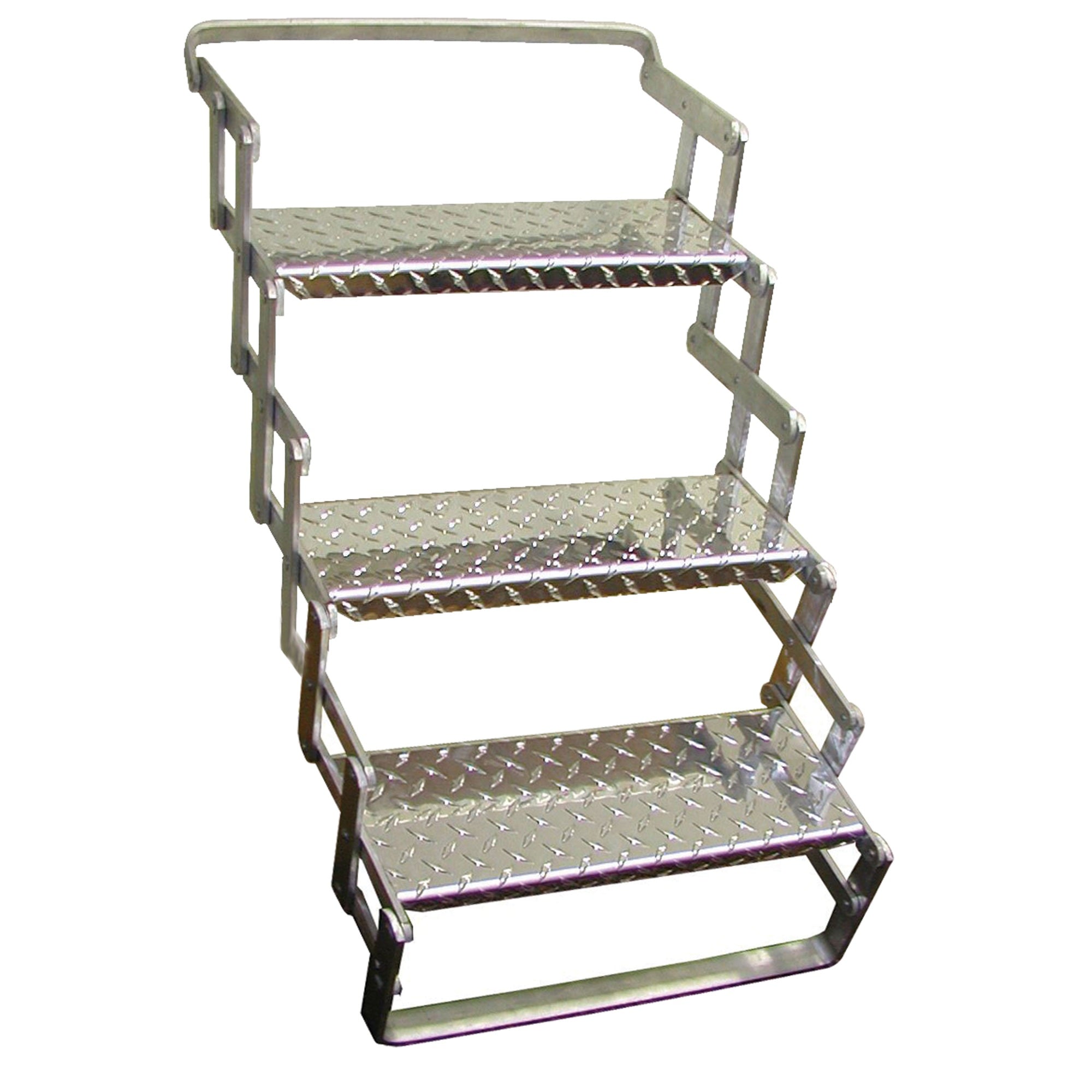 C.R. Brophy As03 Aluminum Scissor Steps - 3 Step, 24'' - 30'' Vert. Ext.