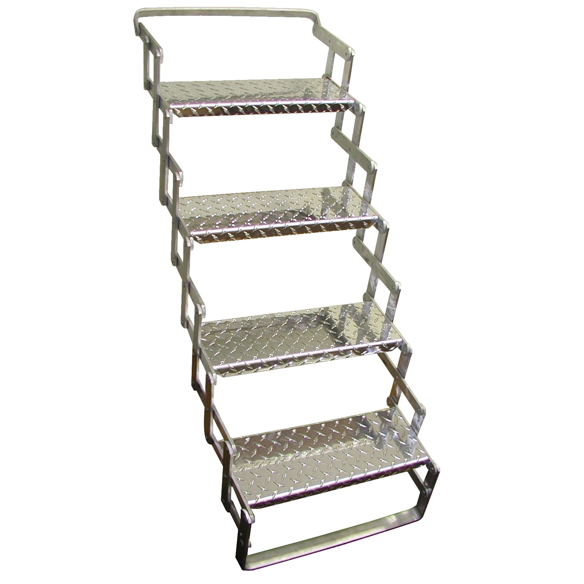C.R. Brophy AS04 Aluminum Scissor Steps  4 Step, 31  40 Vert. Ext.