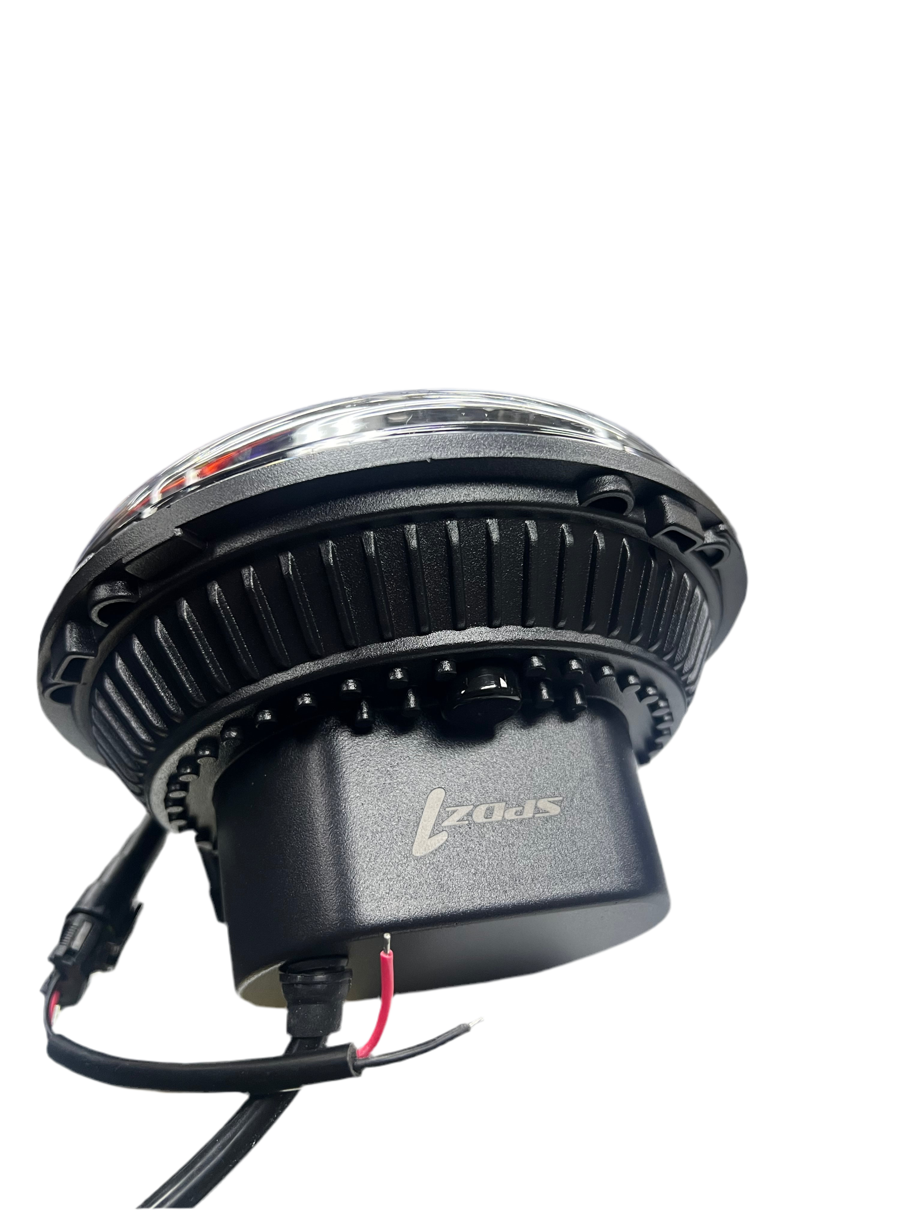 SPDZ1 Oculus 7" RGB LED Headlights with LED RGB Fog Light Kit – App Controlled Multi-Mode Halo