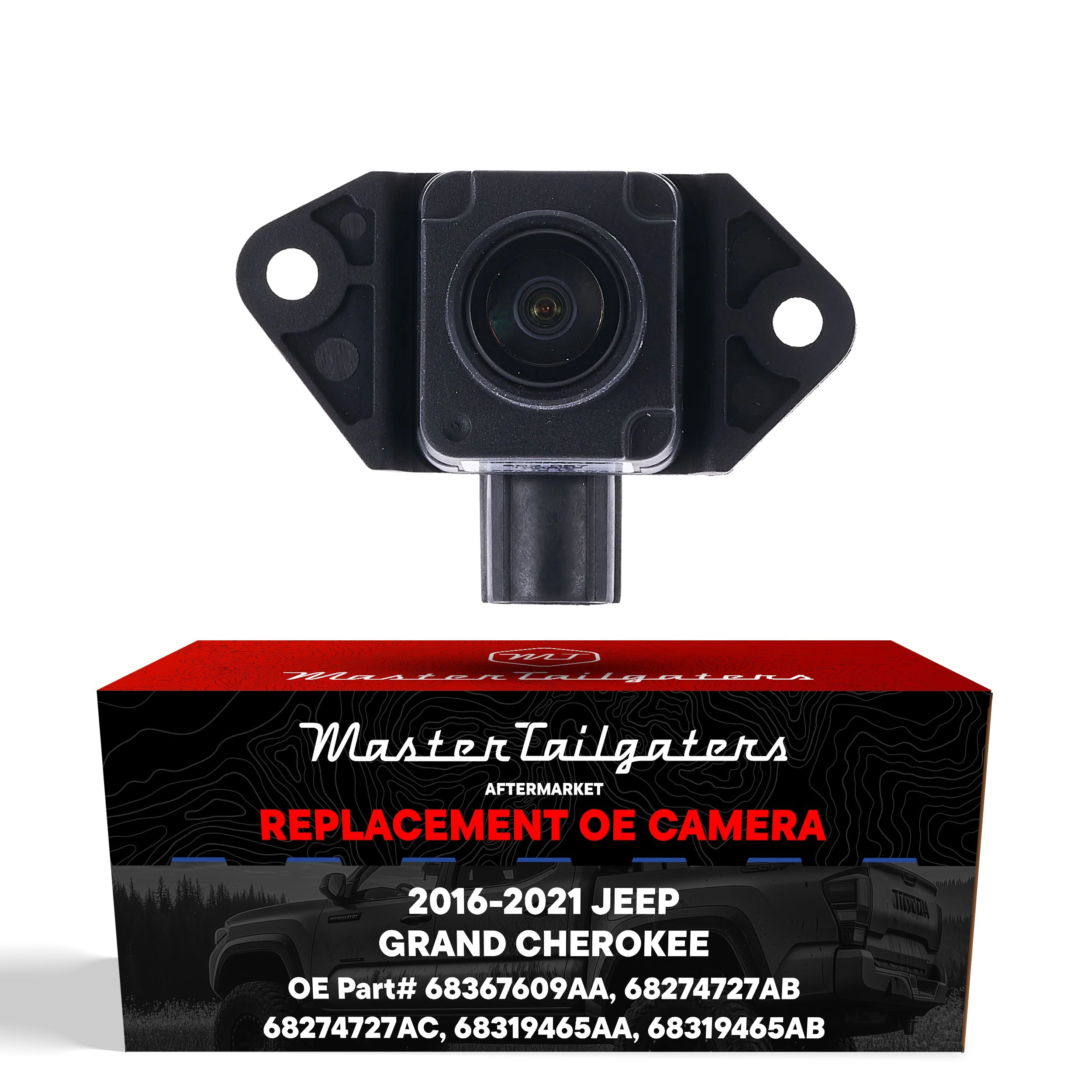 Jeep Grand Cherokee (2016-2021) OEM Replacement Backup Camera OE Part # 68367609AA, 68274727AB, 68274727AC, 68319465AA, 68319465AB