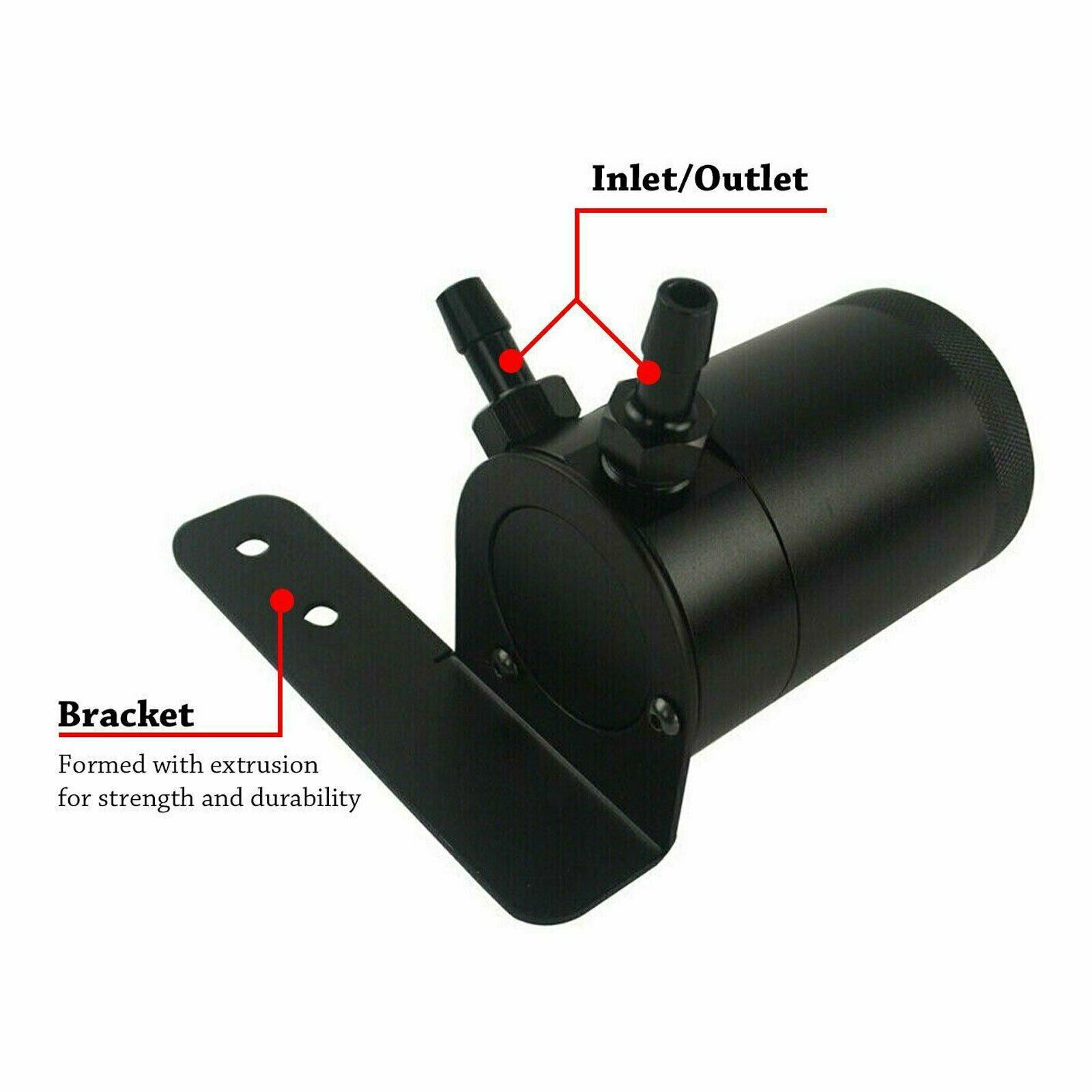 Universal Performance Oil Catch Can  2 Port -6AN + Mounting Bracket Kit AN6