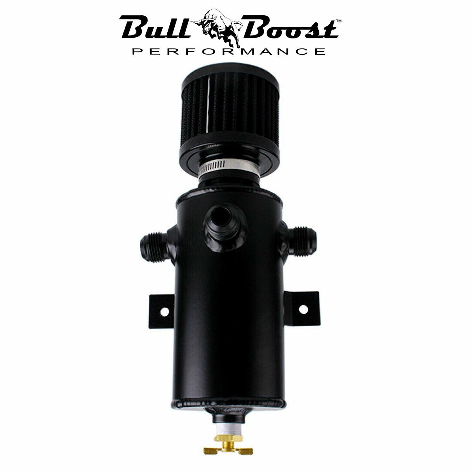 Pro Series Baffled 10AN Oil Catch Can Hose Kit and Fittings Universal AN10 3PORT