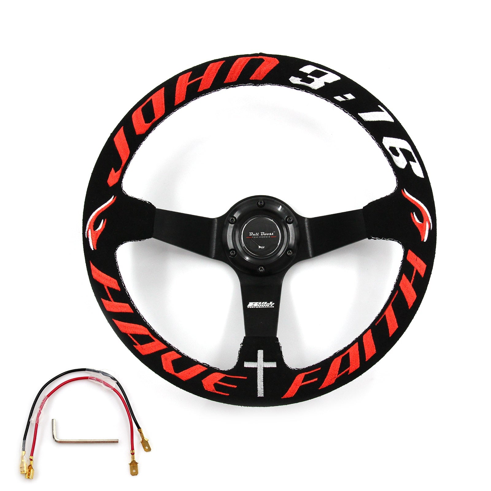 Have Faith Suede Deep Dish Steering Wheel Short Hub Adapter Kit For 2022+ GR86 Subaru BRZ FRS tC xB xD