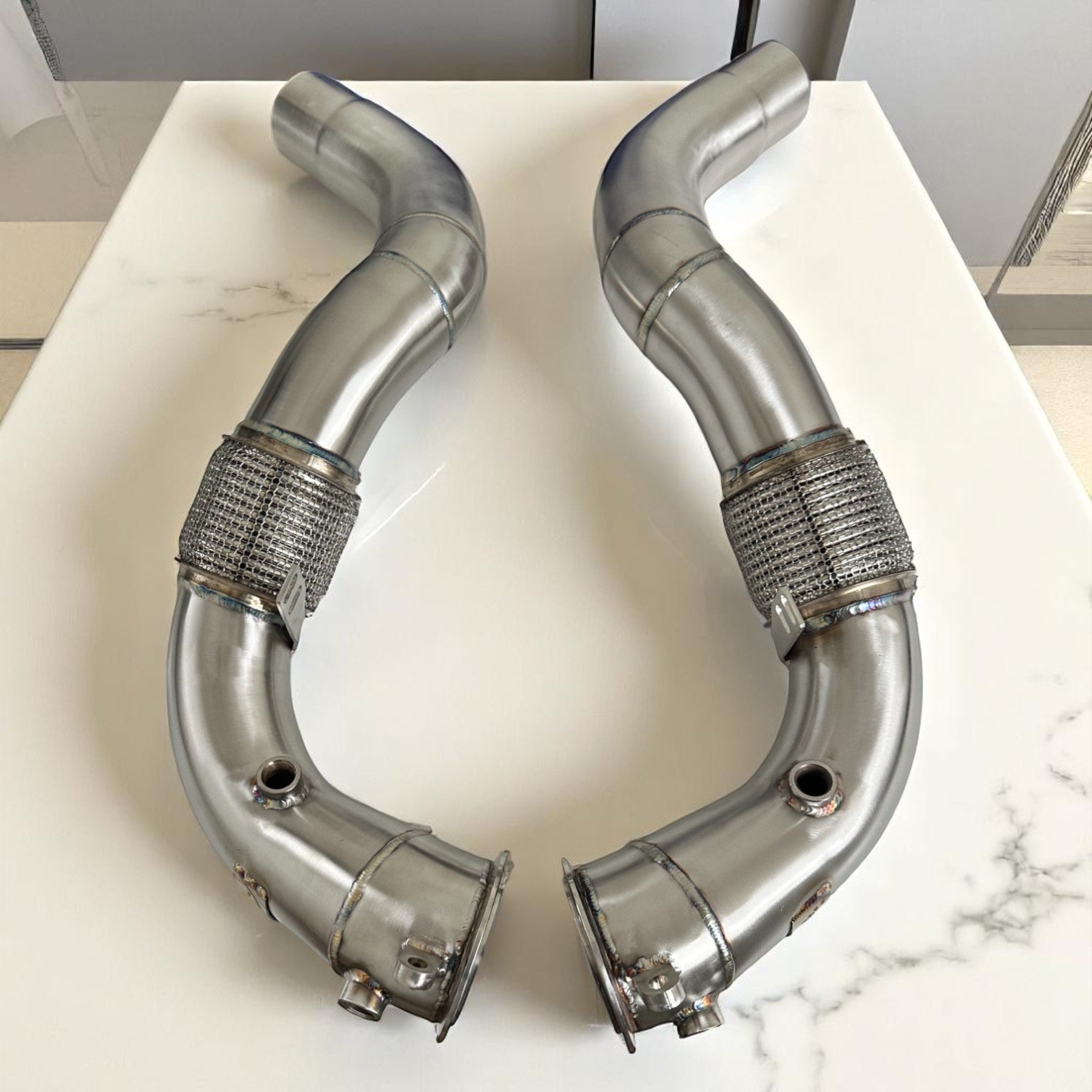 BMW N63R & N63B Catless Race Downpipes - M550i, 750i, M850i, X5, X6, X7 | Palenon Performance