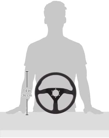 MOMO Motorsport Montecarlo Street Steering Wheel Black Leather, Brushed Black Anodized Spoke Red Stitch, 350mm - MCL35BK3B