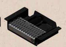 Carr's 501627: WTS - 16'' Retractable Step - Xp3 Blk Pwdr Coat/Xp7 Sfty YLW Pwdr Coat Non-Slip Grip Strut