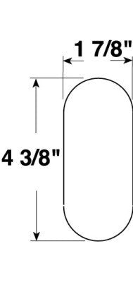 Pm V480R Red Oval Stick-On Reflectors 2 Count