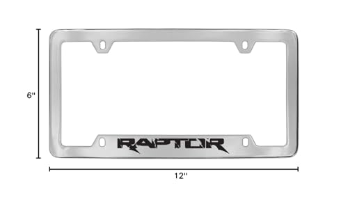 Ford Raptor Chrome Plated Metal License Plate Frame Holder