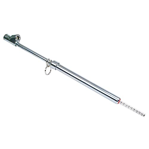 RoadPro JL-5018N 12" Dual Foot Tire Gauge - Silver, Straight-On Design for Accurate Tire Pressure Measurement
