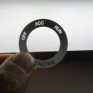 Keptrim For Challenger Charger Engine Start Stop Trim For 2010-2021 Dodge Challenger Charger, Silver Aluminum Alloy 1Pc