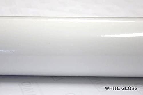 White High Gloss Realistic Paint-Like Microfinish Vinyl Wrap Roll With Vvivid Xpo Air Release Technology (2.5Ft X 5Ft)