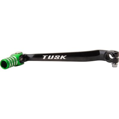 Tusk Folding Shift Lever Black/Green Tip For Kawasaki Klx300R 2020-2022