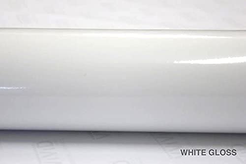 Vvivid White Gloss Vinyl Wrap Roll With Air Release Technology (8Ft X 5Ft)
