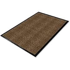 Genuine Joe 02401 Dual Rib Indoor Mat F/Hard Surface 4-Ft X6-Ft Chocolate