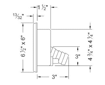 classAcustoms RV Trailer Camper Gravity Fill Dish | Fresh Water Hose Connection | JFE02 White | Gravity Water Fill Dish Connecto