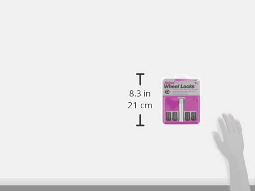 Mcgard 25357 Tuner Style Cone Seat Wheel Locks Black (M12 X 1.5 Thread Size) - Set Of 4, 4 Locks / 1 Key