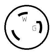 Parkworld 691975 Rv Pigtail Shore Power 30A Male L5-30P To 5-15R Female Dogbone Adapter Power Cord, Twist Lock L5-30 Plug To 5-1