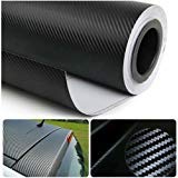 Diyah 3D Black Carbon Fiber Film Twill Weave Vinyl Sheet Roll Wrap Diy Decals (72 X 60 / 6Ft X 5Ft)