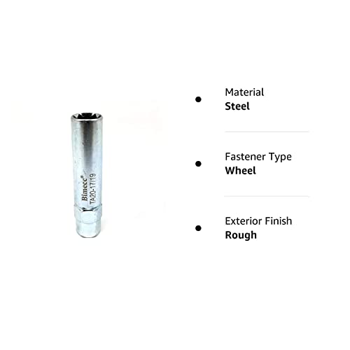 Bimecc Ta20-17/19 10-Spline Lug Nut Tool Key, Passenger W/ 17Mm & 19Mm Hex Drive, Steel