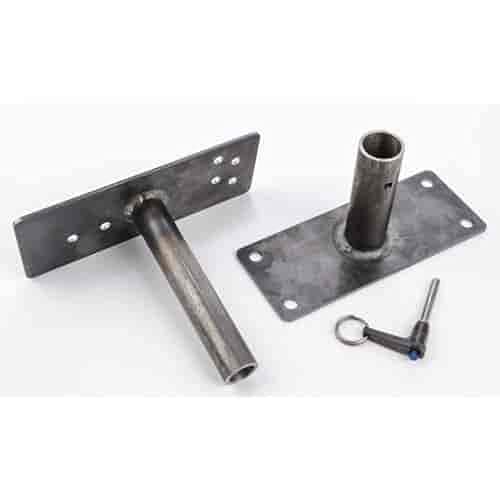 JEGS Shifter Pedestal | Adjustable From 4” to 8.25” | Made In USA | Includes One 1/4&quot; x 1-1/2&quot; Push-Button Quick Release Pin