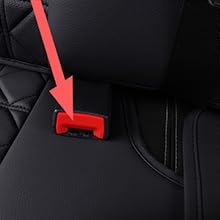 Yiertai Rear Seat Covers For Ram 2009-2023 2024 1500Hd 2010-2024 2500 3500Hd Pickup Crew Double Cab Quad Cab Waterproof Faux Lea