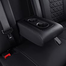 Yiertai Rear Seat Covers For Ram 2009-2023 2024 1500Hd 2010-2024 2500 3500Hd Pickup Crew Double Cab Quad Cab Waterproof Faux Lea