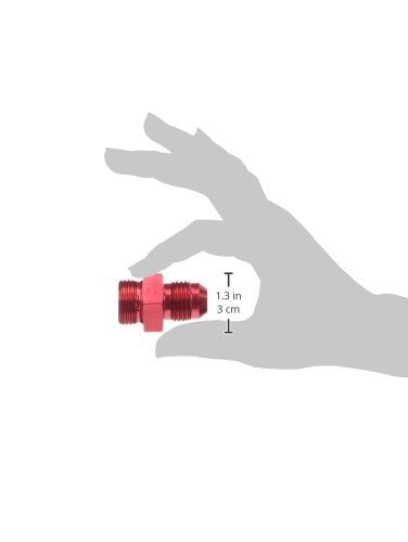 Edelbrock 8087 Blue Anodized Aluminum Carburetor Inlet Fitting , Red