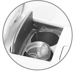 FESS Products Portable Car Ashtray Can with V Cut Cigar Cutter - Silver, One Size, Metal, Fits in Cup Holder