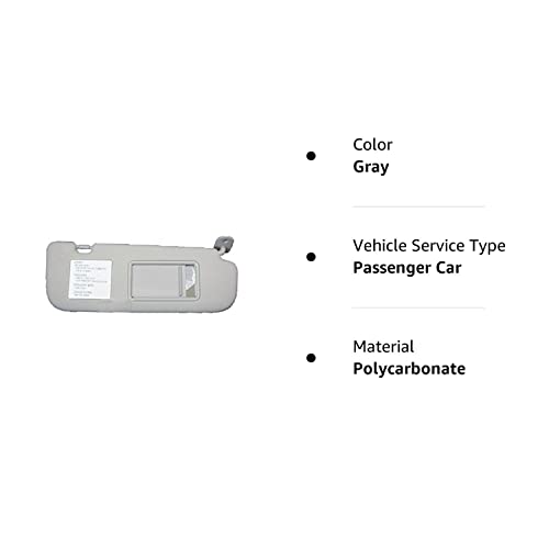 Hyundai Motors Oem Genuine 852203X000Tx Gray Right Passenger Inside Sun Visor 1-Pc For 2011 ~ 2014 Hyundai Elantra : Avante Md