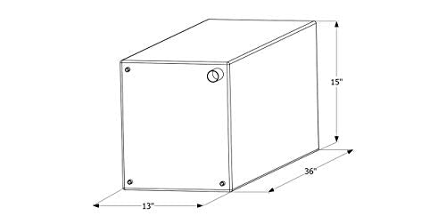 Icon 12727 Fresh Water Tank, Wt2463, 36X15X13, 30 Gal, W/ 1/2' Fittings
