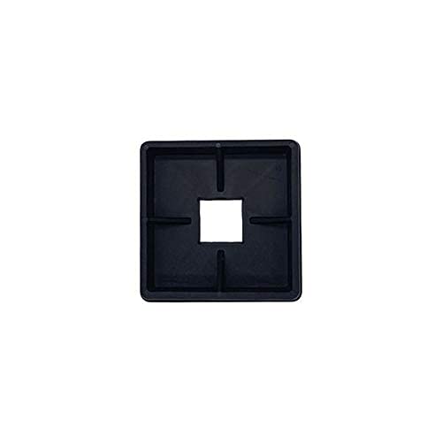 Automotive Authority 4'' Square Rubber Bumper Plug End Cap Cover Rv Camper Trailer - 2 Pack