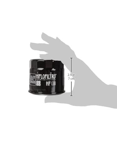 Hiflofiltro Hf138 Black Standard Premium Oil Filter, Single