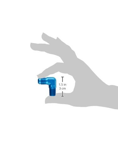 Aeroquip Fcm2034 Blue Anodized Aluminum -06An To 1/4 90-Degree Pipe Adapter