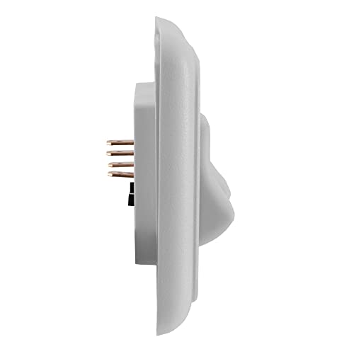 Double Spst On-Off Switch With Bezel, 12-Volt, For Rv, Trailer, Camper (White)