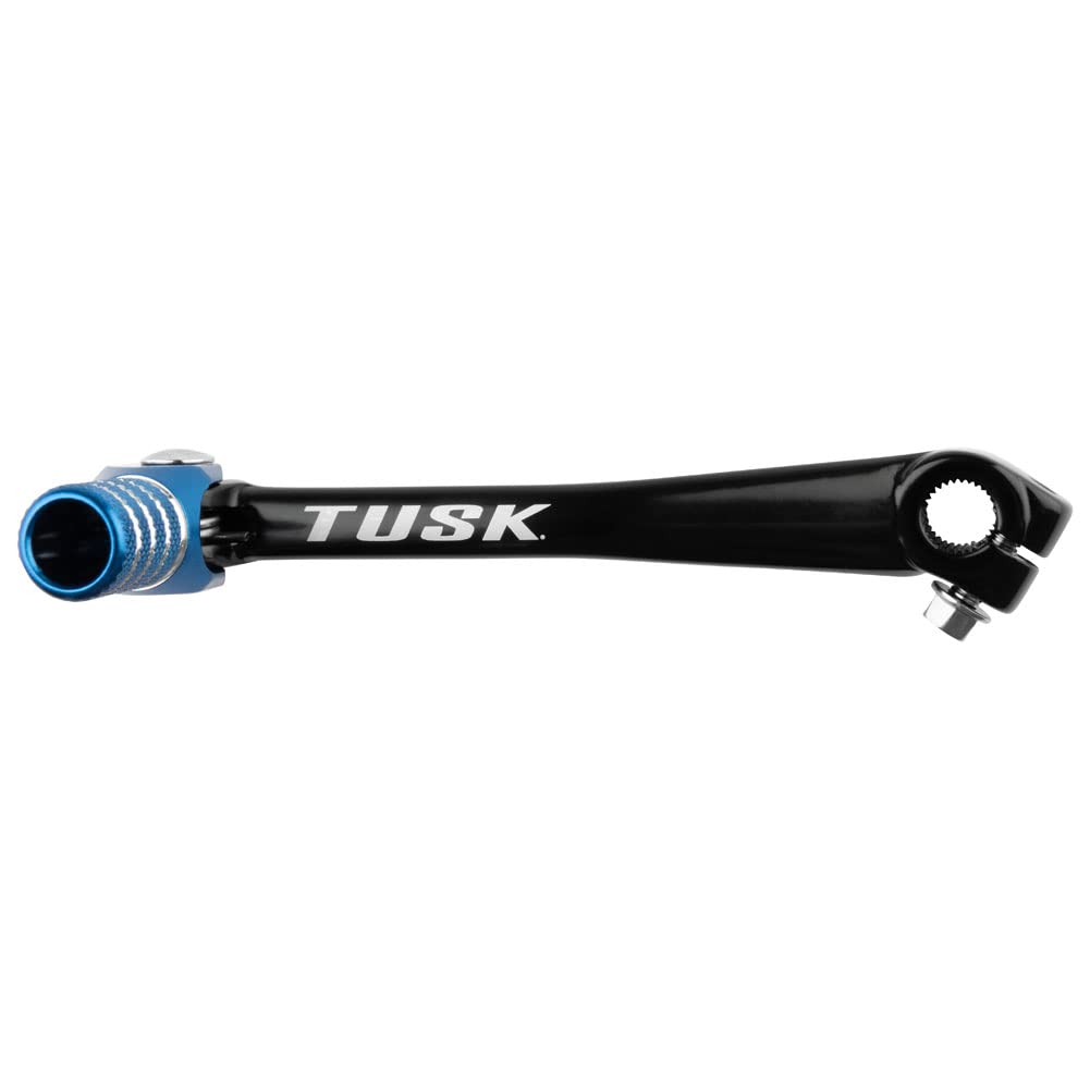 Tusk Folding Shift Lever Black/Blue Tip - Fits: Yamaha Pw80 Yzinger 1983-2006