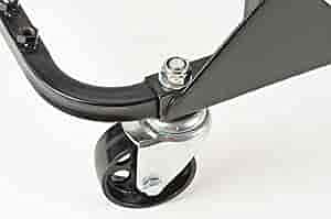 Jegs Rolling Engine Cradle | Chevy Small Block And Big Block | Steel Construction | Black Powder Coat | 3” Heavy Duty Steel Wheels | 750 Lbs Capacity | Storage Hardware Included | Easy Assembly