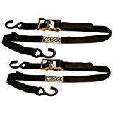 1 Pair Of Condor Motorcycle Ratchet Tie-Down Straps For Wheel Chock Or Trailer (Ratchet 1.5')