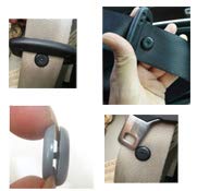 21 Sets Seat Belt Stop Button with 1 PCS Wooden Handle Awl Prevent Belt Buckle from Sliding Down The Belt | Removable Without We