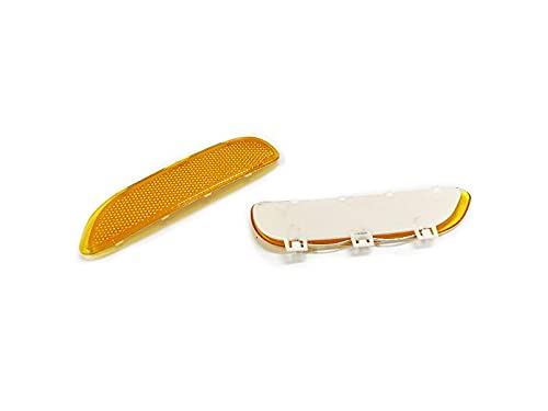 Aoned Pair Of Amber Front Bumper Side Reflector For Bmw 99-03 E46 323Ci 325Ci 328Ci 330Ci / 01-06 E46 M3 & M3 Convertible