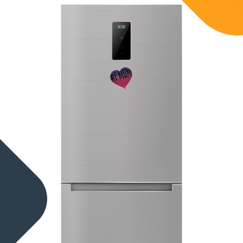 Magnet Me Up #1 Mom Pink And Purple Heart Magnet Decal, 5 Inches, Heavy Duty Automotive Magnet For Car Truck Suv, Fridge, Mailbo