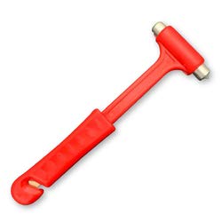 Life Saver Car Seat Belt Cutter & Instant Window Break Hammer - Escape A Fire Burning Or Water Sinking Emergency (1-Pack, Red Ba