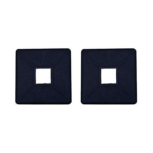 Automotive Authority 4'' Square Rubber Bumper Plug End Cap Cover Rv Camper Trailer - 2 Pack