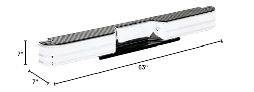 Fey 76001 Surestep Universal Chrome Replacement Rear Bumper (Requires Fey Vehicle Specific Mounting Kit Sold Separately)